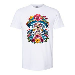 De Los Muertos La Catrina Sugar Skull Women Day Of The Dead Softstyle CVC T-Shirt