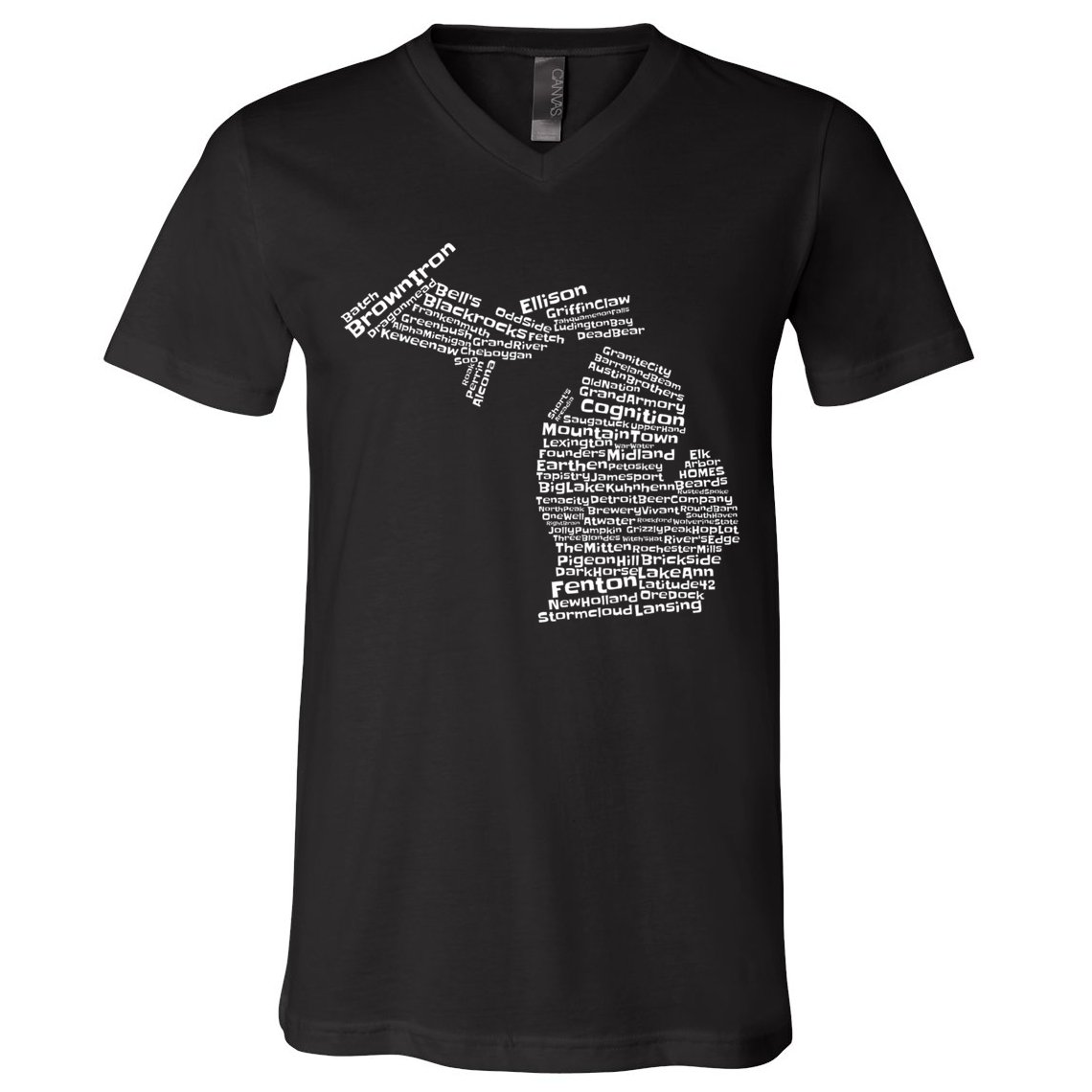 Drink Local Michigan Breweries V-Neck T-Shirt