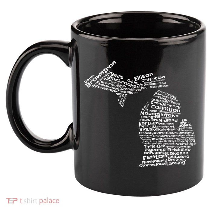 Drink Local Michigan Breweries 11oz C Handle Ceramic Mug
