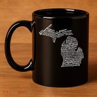 Drink Local Michigan Breweries 11oz C Handle Ceramic Mug