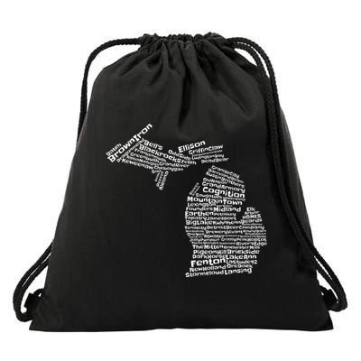 Drink Local Michigan Breweries Drawstring Bag