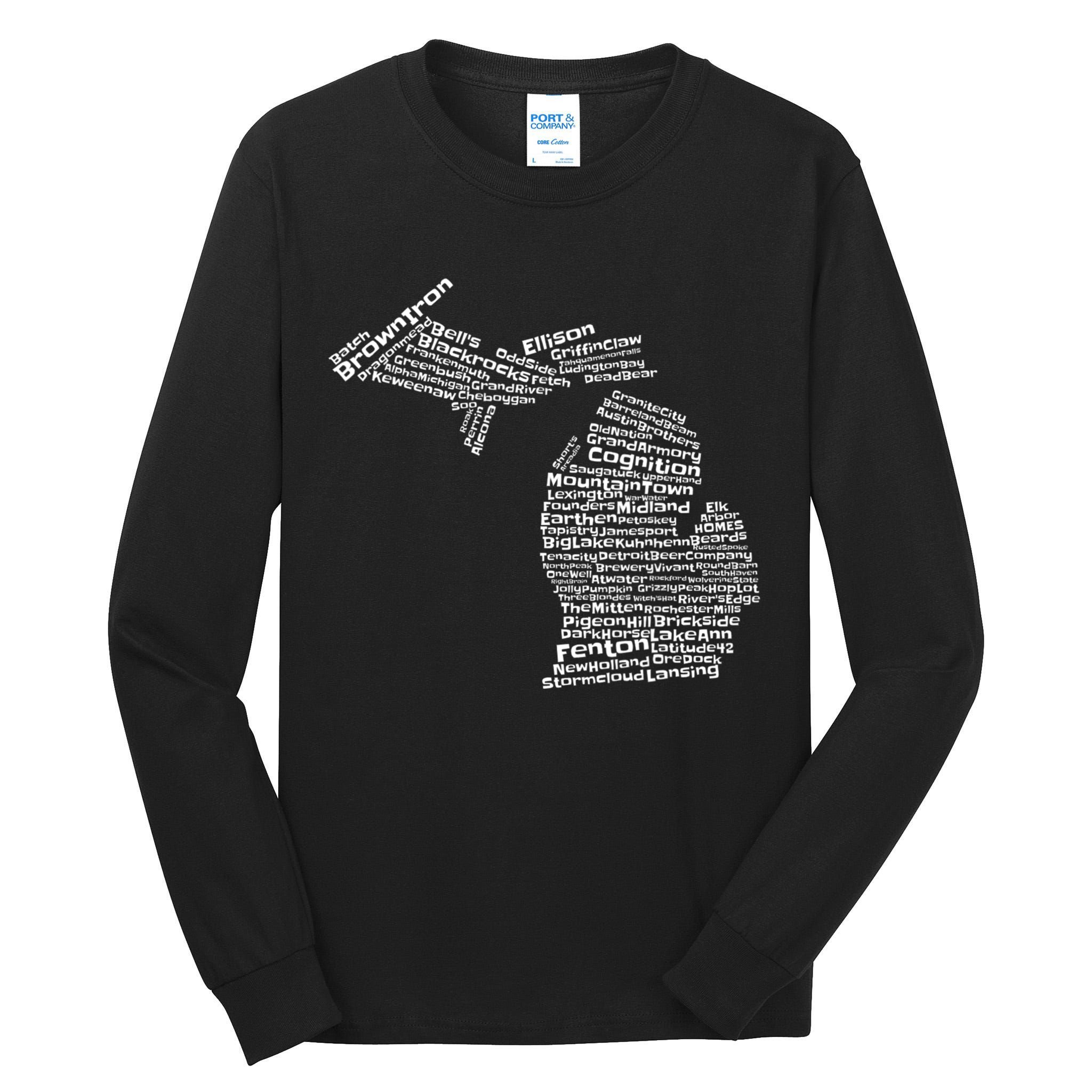 Drink Local Michigan Breweries Tall Long Sleeve T-Shirt