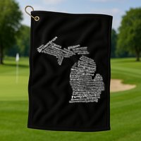 Drink Local Michigan Breweries Golf Towel