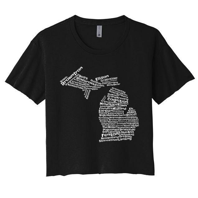 Drink Local Michigan Breweries Crop Top