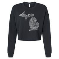Drink Local Michigan Breweries Cropped Pullover Crew