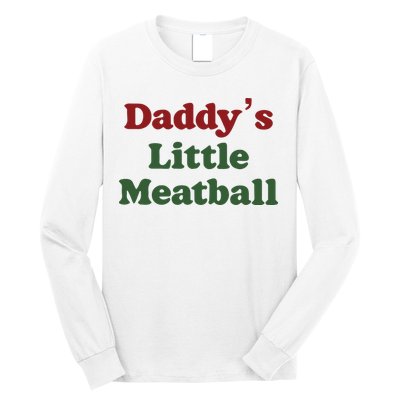 Daddy Little Meatball Italian Funny Daddy Little Meatball Father’s Day Long Sleeve Shirt