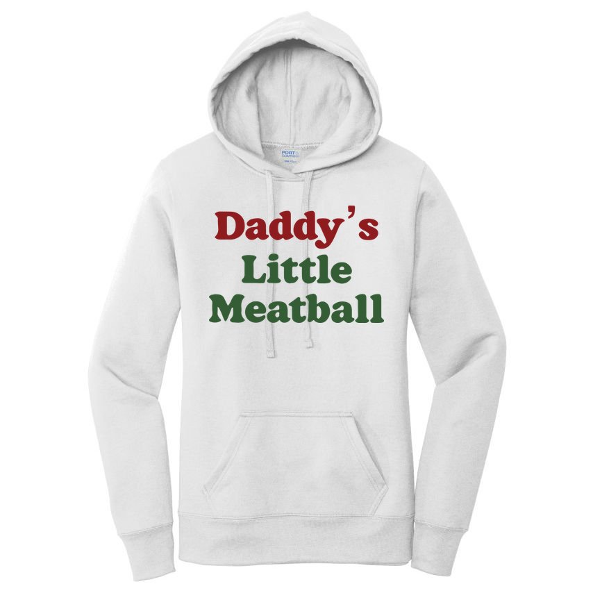 Daddy Little Meatball Italian Funny Daddy Little Meatball Father’s Day Women's Pullover Hoodie