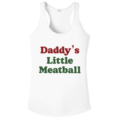 Daddy Little Meatball Italian Funny Daddy Little Meatball Father’s Day Ladies PosiCharge Competitor Racerback Tank