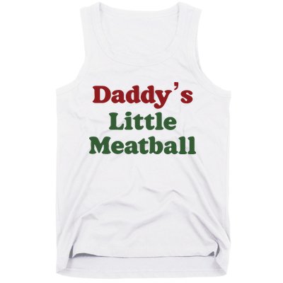 Daddy Little Meatball Italian Funny Daddy Little Meatball Father’s Day Tank Top