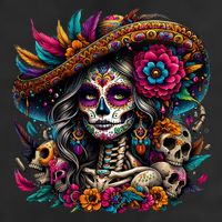 De Los Muertos La Catrina Day Of The Dead Sugar Skull Women Cool Comfort Performance Bucket Hat