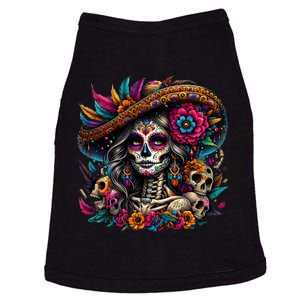 De Los Muertos La Catrina Day Of The Dead Sugar Skull Women Doggie Tank