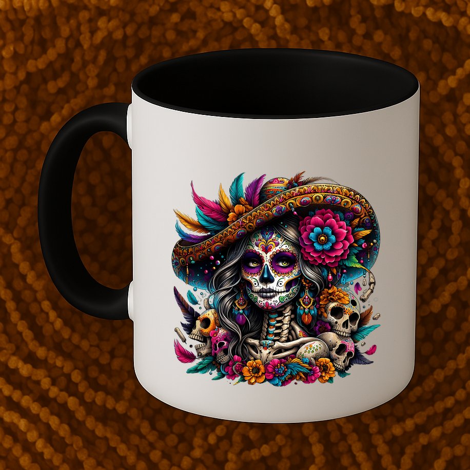 De Los Muertos La Catrina Day Of The Dead Sugar Skull Women Mug