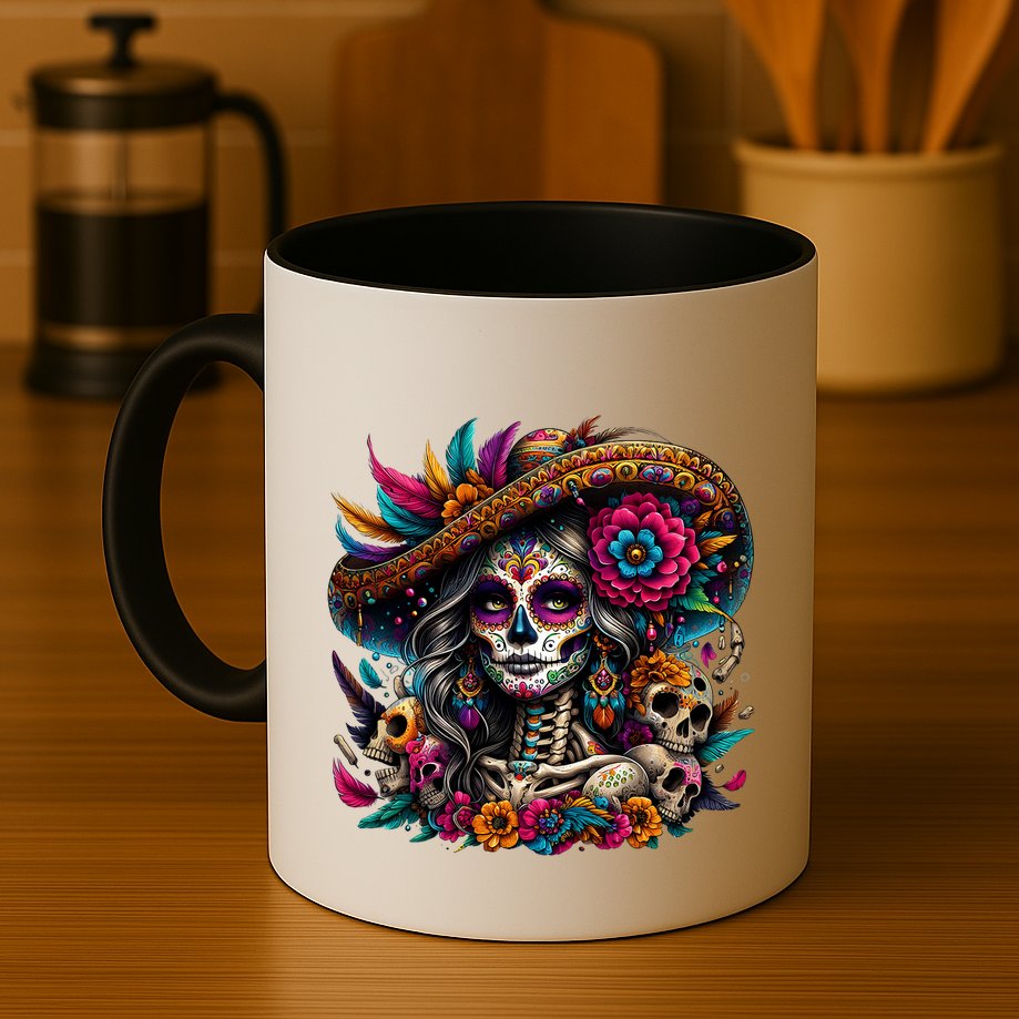 De Los Muertos La Catrina Day Of The Dead Sugar Skull Women Mug