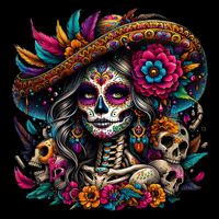 De Los Muertos La Catrina Day Of The Dead Sugar Skull Women 16 in Basic Backpack