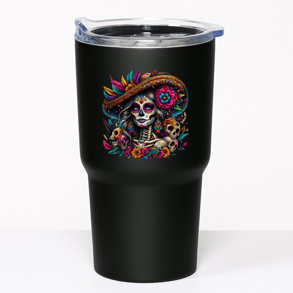 De Los Muertos La Catrina Day Of The Dead Sugar Skull Women Tumbler