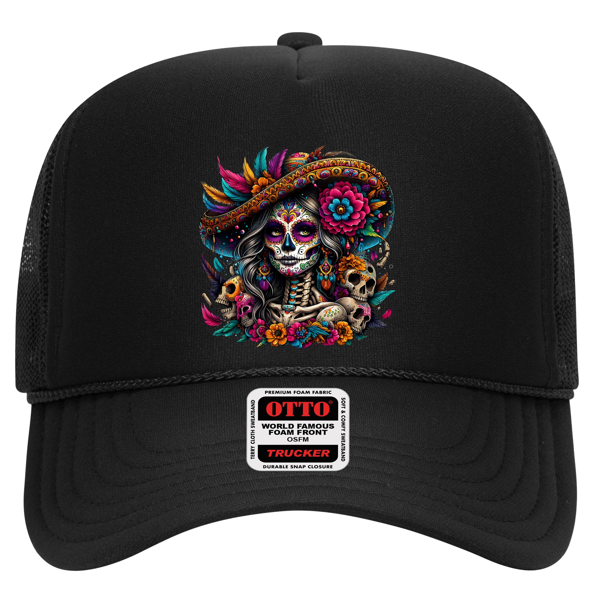 De Los Muertos La Catrina Day Of The Dead Sugar Skull Women Hat