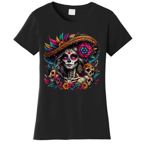 De Los Muertos La Catrina Day Of The Dead Sugar Skull Women Women's T-Shirt