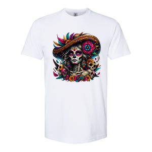 De Los Muertos La Catrina Day Of The Dead Sugar Skull Women Softstyle CVC T-Shirt