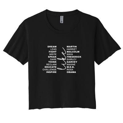 Dream Like Martin For Black History Month Gift Women's Crop Top Tee