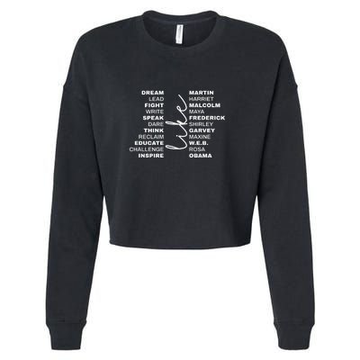 Dream Like Martin For Black History Month Gift Cropped Pullover Crew