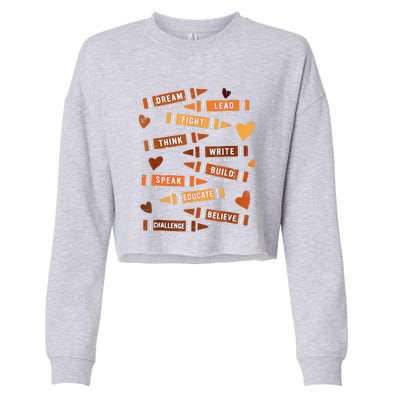 Dream Like Martin Leaders Bhm African Cropped Pullover Crew