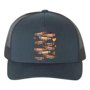 Dream Like Martin Leaders African Black History Month Cute Gift Yupoong Adult 5-Panel Trucker Hat