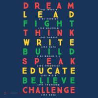 Dream Like Martin Lead Like Harriet Black History Month Tall T-Shirt
