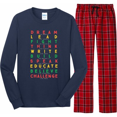 Dream Like Martin Lead Like Harriet Black History Month Long Sleeve Pajama Set