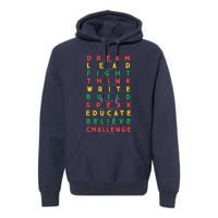 Dream Like Martin Lead Like Harriet Black History Month Premium Hoodie