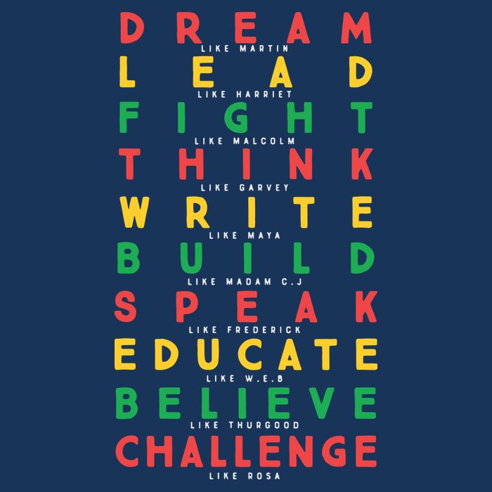 Dream Like Martin Lead Like Harriet Black History Month 16 in Basic Backpack