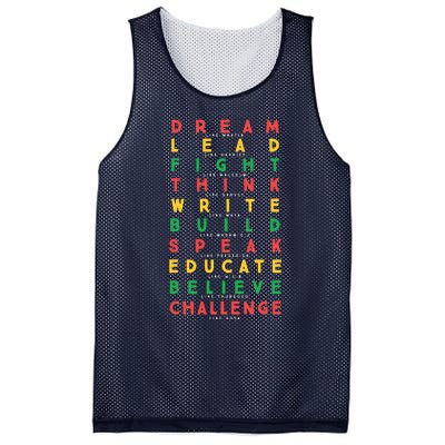 Dream Like Martin Lead Like Harriet Black History Month Mesh Reversible Basketball Jersey Tank