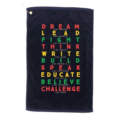 Dream Like Martin Lead Like Harriet Black History Month Golf Towel