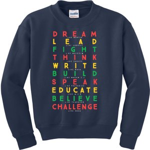 Dream Like Martin Lead Like Harriet Black History Month Kids Sweatshirt