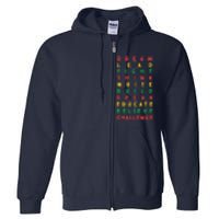 Dream Like Martin Lead Like Harriet Black History Month Full Zip Hoodie