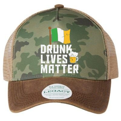 Drunk Lives Matter Funny St Patricks Day Legacy Tie Dye Trucker Hat