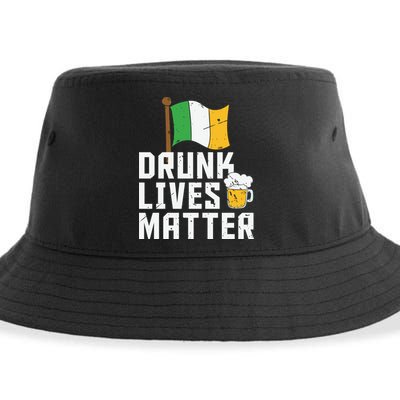 Drunk Lives Matter Funny St Patricks Day Sustainable Bucket Hat