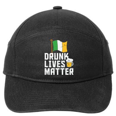 Drunk Lives Matter Funny St Patricks Day 7-Panel Snapback Hat