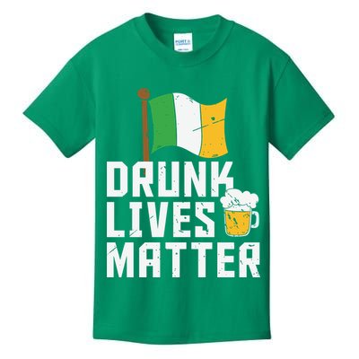 Drunk Lives Matter Funny St Patricks Day Kids T-Shirt