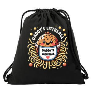 Daddys Little Meatball Cute Gift Drawstring Bag