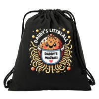 Daddys Little Meatball Cute Gift Drawstring Bag