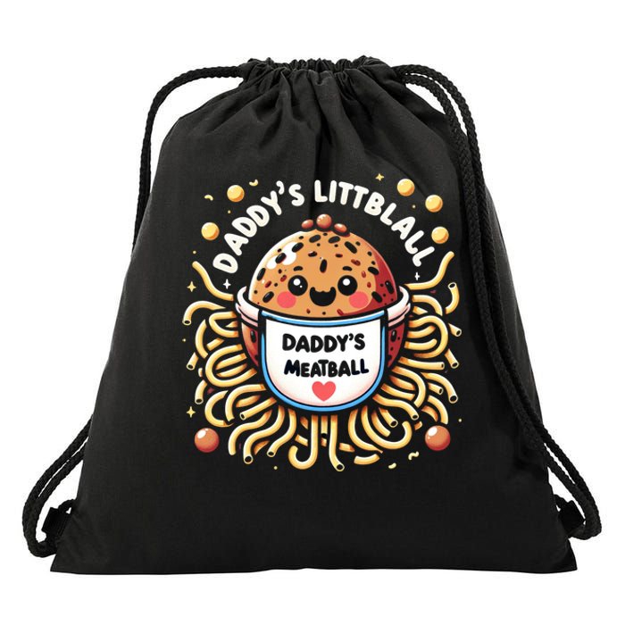 Daddys Little Meatball Cute Gift Drawstring Bag