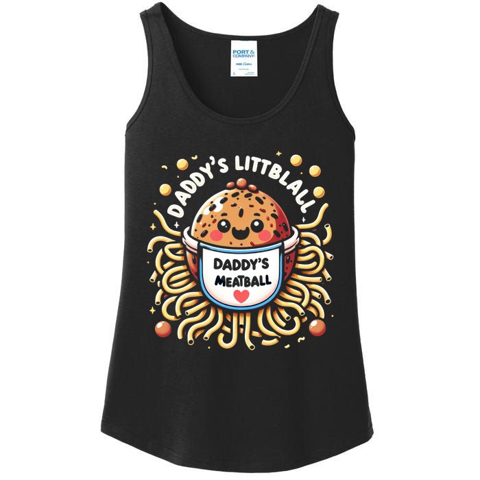 Daddys Little Meatball Cute Gift Ladies Essential Tank