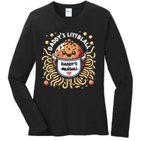 Daddys Little Meatball Cute Gift Ladies Long Sleeve Shirt