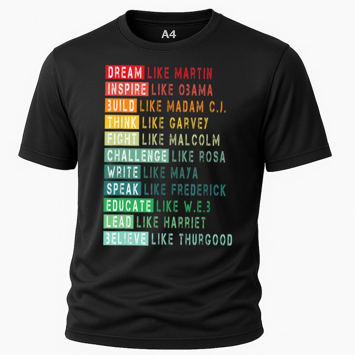 Dream Like Martin Fight Like Malcolm Inspire Like Obama TShirt Cooling Performance Crew T-Shirt