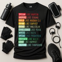 Dream Like Martin Fight Like Malcolm Inspire Like Obama TShirt Cooling Performance Crew T-Shirt