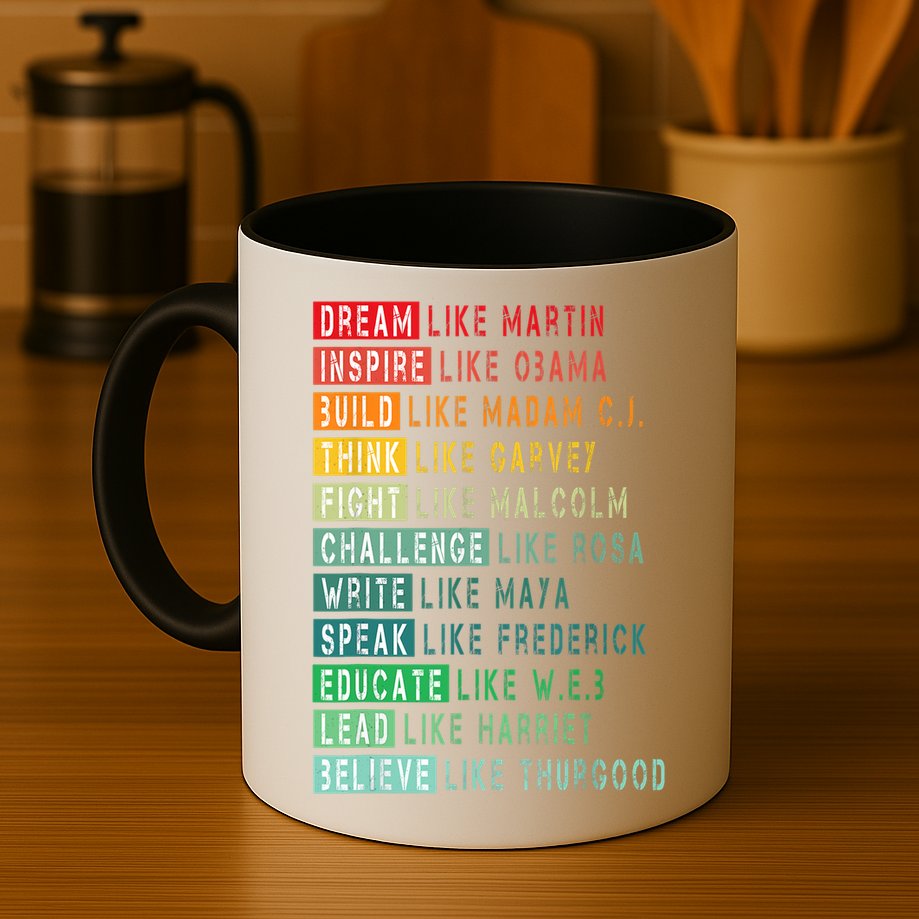 Dream Like Martin Fight Like Malcolm Inspire Like Obama TShirt Mug