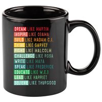 Dream Like Martin Fight Like Malcolm Inspire Like Obama TShirt 11oz C Handle Ceramic Mug