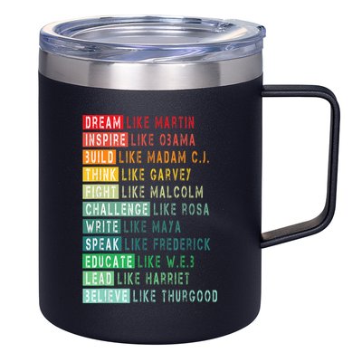 Dream Like Martin Fight Like Malcolm Inspire Like Obama TShirt 12oz Stainless Steel Coffee Mug