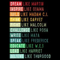 Dream Like Martin Fight Like Malcolm Inspire Like Obama TShirt Poster