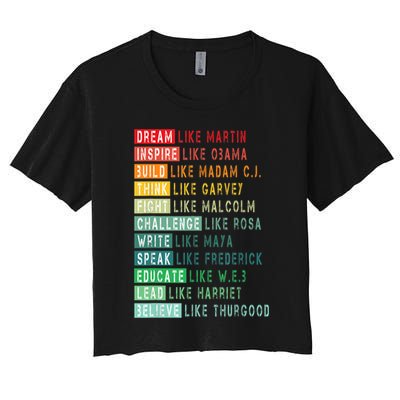 Dream Like Martin Fight Like Malcolm Inspire Like Obama TShirt Crop Top